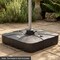 Black Square Offset Patio Umbrella Base Water and Sand Fillable Design